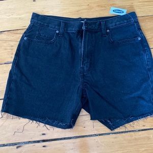 Old navy women’s jean shorts- high rise- 5 in inseam- size 10 *new w tags